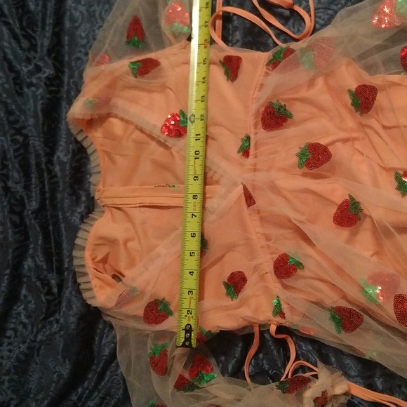 STRAWBERRY 🍓 DELIGHT.....Sexy Sequin Tulle Dress - Picture 7 of 9
